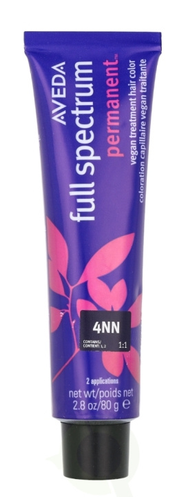 Aveda Full Spectrum Permanent Vegan Pure Tone Hair Color 80 g 4NN in the group BEAUTY & HEALTH / Hair & Styling / Hair care / Hair Dye / Hair Dye & Color bombs at TP E-commerce Nordic AB (D19970)
