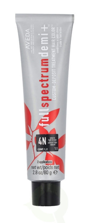 Aveda Full Spectrum Demi+ Custom-Deposit Hair Color 80 g 4N Light Brown in the group BEAUTY & HEALTH / Hair & Styling / Hair care / Hair Dye / Hair Dye & Color bombs at TP E-commerce Nordic AB (D19981)