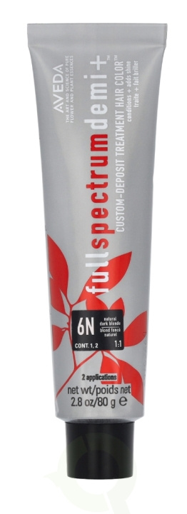 Aveda Full Spectrum Demi+ Custom-Deposit Hair Color 80 g 6N Dark Blonde in the group BEAUTY & HEALTH / Hair & Styling / Hair care / Hair Dye / Hair Dye & Color bombs at TP E-commerce Nordic AB (D19982)