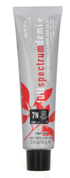 Aveda Full Spectrum Demi+ Custom-Deposit Hair Color 80 g 7N Medium Blonde in the group BEAUTY & HEALTH / Hair & Styling / Hair care / Hair Dye / Hair Dye & Color bombs at TP E-commerce Nordic AB (D19983)