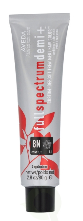 Aveda Full Spectrum Demi+ Custom-Deposit Hair Color 80 g 8N Light Blonde in the group BEAUTY & HEALTH / Hair & Styling / Hair care / Hair Dye / Hair Dye & Color bombs at TP E-commerce Nordic AB (D19984)