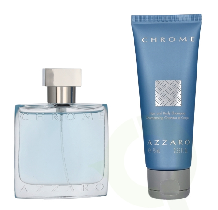 Azzaro Chrome Giftset 125 ml Edt Spray 50ml/Hair & Body Shampoo 75ml in the group BEAUTY & HEALTH / Gift sets / Gift sets for him at TP E-commerce Nordic AB (D20125)