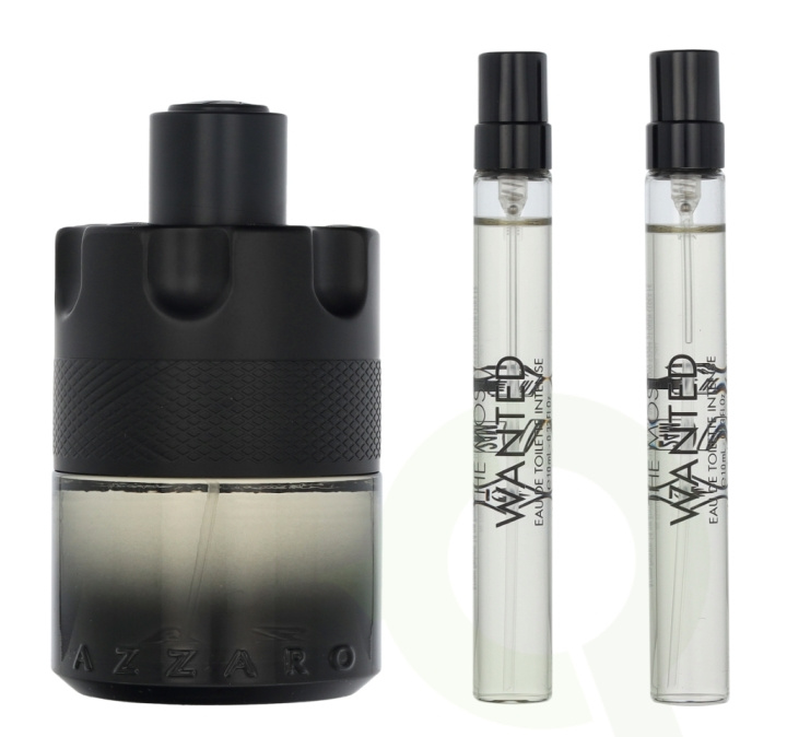 Azzaro The Most Wanted Intense Giftset 120 ml Edt Spray 100ml/2x Edt Spray 10ml in the group BEAUTY & HEALTH / Gift sets / Gift sets for him at TP E-commerce Nordic AB (D20145)