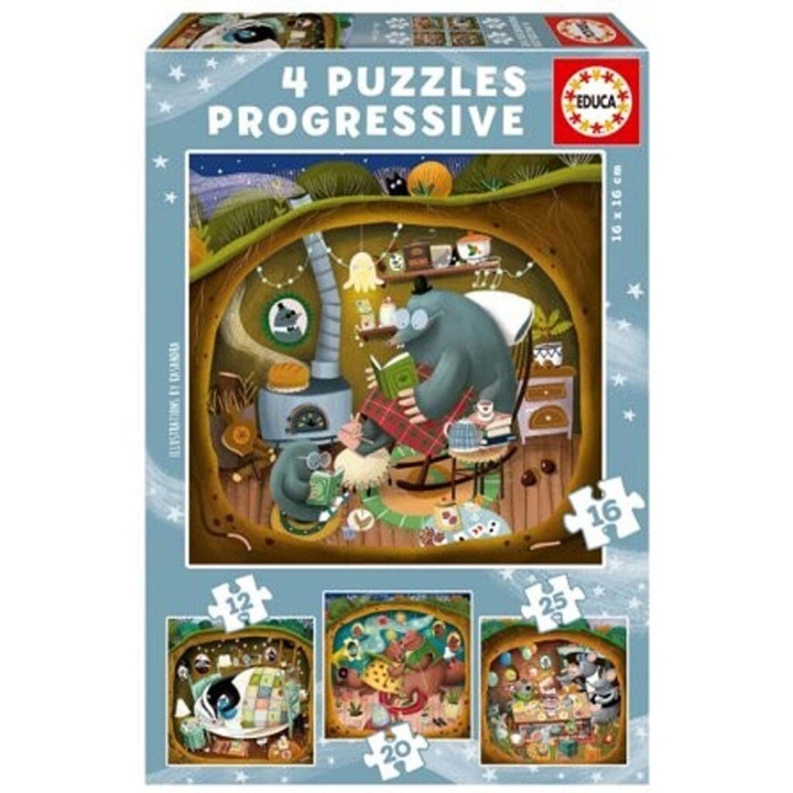 Educa Progressive Puzzle Forest Tales 12-16-20-25 pcs (80-19685) in the group TOYS, KIDS & BABY PRODUCTS / Toys / Kids puzzle at TP E-commerce Nordic AB (D20242)