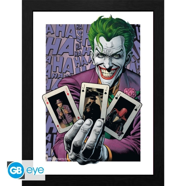 DC Comics Framed print The Joker Haha Cards (30x40) x2 in the group Sport, leisure & Hobby / Fun stuff / Collector\'s items at TP E-commerce Nordic AB (D20272)