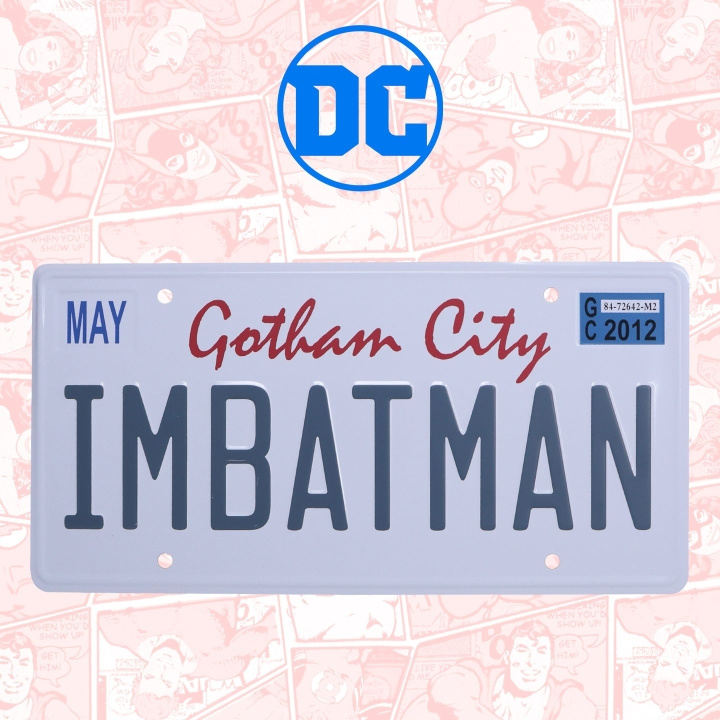 Fanatik DC Comics Batman Number Plate Tin Sign in the group Sport, leisure & Hobby / Fun stuff / Collector\'s items at TP E-commerce Nordic AB (D20298)