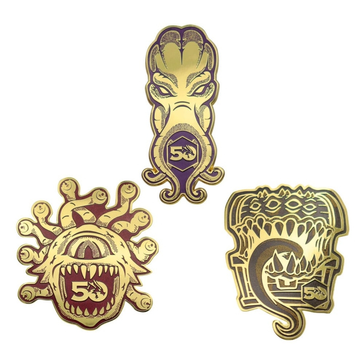 Dungeons & Dragons 50th Anniversary Set of 3 Pin Badges in the group Sport, leisure & Hobby / Fun stuff / Collector\'s items at TP E-commerce Nordic AB (D20303)