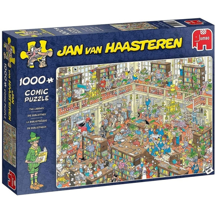 Jan van Haasteren The Library (1000 pieces) (JUM9092) in the group Sport, leisure & Hobby / Hobby / Puzzle at TP E-commerce Nordic AB (D20307)