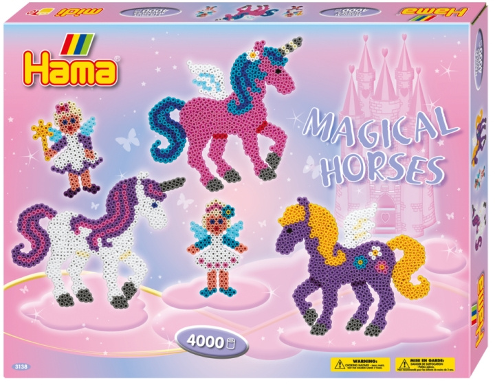 HAMA Beads Hama - Midi Beads - Giftbox - Magical Horses (3138) in the group Sport, leisure & Hobby / Hobby / Beads at TP E-commerce Nordic AB (D20335)