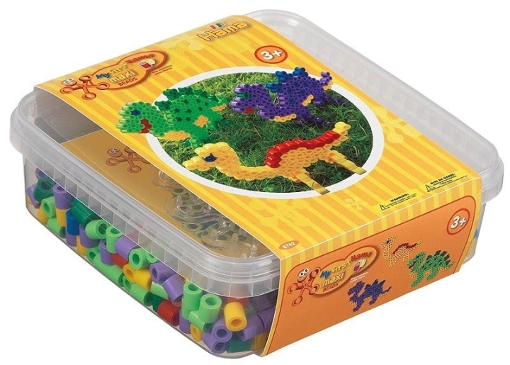 HAMA Beads Hama - Maxi Beads - 600 beads and 1 pegboard in box - Dinosaur (8742) in the group Sport, leisure & Hobby / Hobby / Beads at TP E-commerce Nordic AB (D20336)