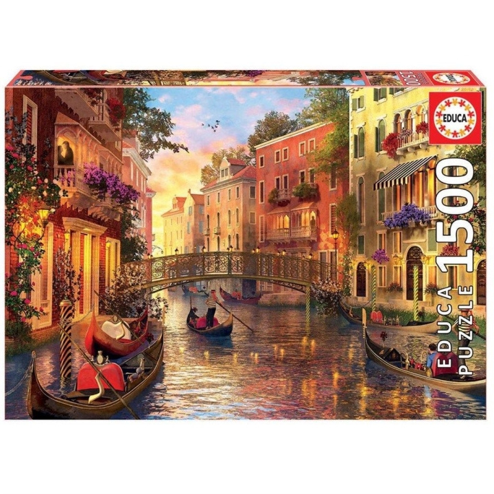 Educa Puzzle 1500 - Sunset in Venice (80-17124) in the group Sport, leisure & Hobby / Hobby / Puzzle at TP E-commerce Nordic AB (D20365)