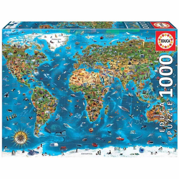 Educa Puzzle - 1000 Pieces - Worlds Wonders (80-19022) in the group Sport, leisure & Hobby / Hobby / Puzzle at TP E-commerce Nordic AB (D20382)
