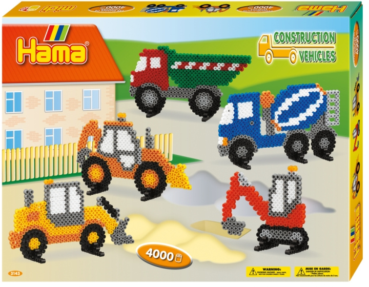 HAMA Beads Midi - Giftbox - Construction Vehicles (3143) in the group TOYS, KIDS & BABY PRODUCTS / Toys / Crafts at TP E-commerce Nordic AB (D20390)