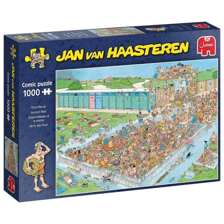 Jan van Haasteren Pool Pile-Up (1000 pieces) (JUM0039) in the group Sport, leisure & Hobby / Hobby / Puzzle at TP E-commerce Nordic AB (D20394)