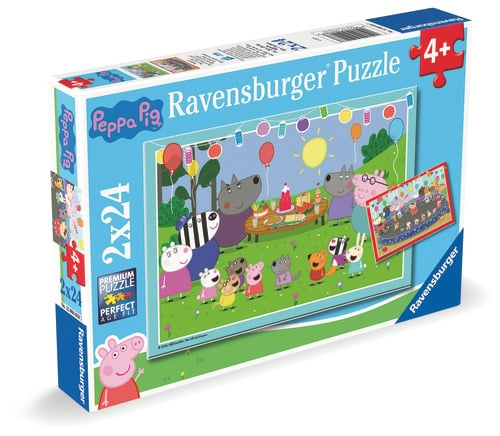 Ravensburger Peppa Pig 2x24p - (12004018) in the group Sport, leisure & Hobby / Hobby / Puzzle at TP E-commerce Nordic AB (D20443)