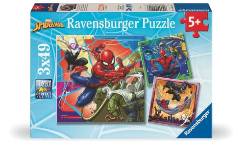 Ravensburger Marvel Spider Man 3x49p - (12004115) in the group TOYS, KIDS & BABY PRODUCTS / Toys / Kids puzzle at TP E-commerce Nordic AB (D20457)
