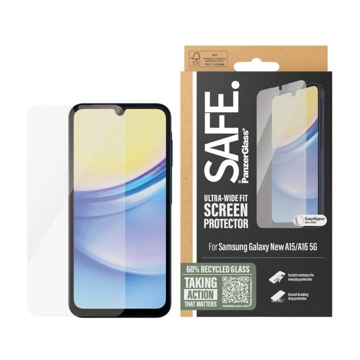 PanzerGlass SAFE by PanzerGlass - Screen Protector - Samsung New A15/A16 5G - Ultra-Wide Fit in the group SMARTPHONE & TABLETS / Phone cases / Samsung at TP E-commerce Nordic AB (D20478)