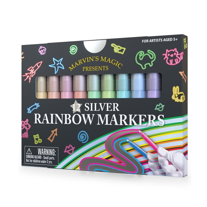 Marvin\'s Magic Marvins Magic - Silver Rainbow Markers - (MMART002) in the group TOYS, KIDS & BABY PRODUCTS / Toys / Crafts at TP E-commerce Nordic AB (D20488)