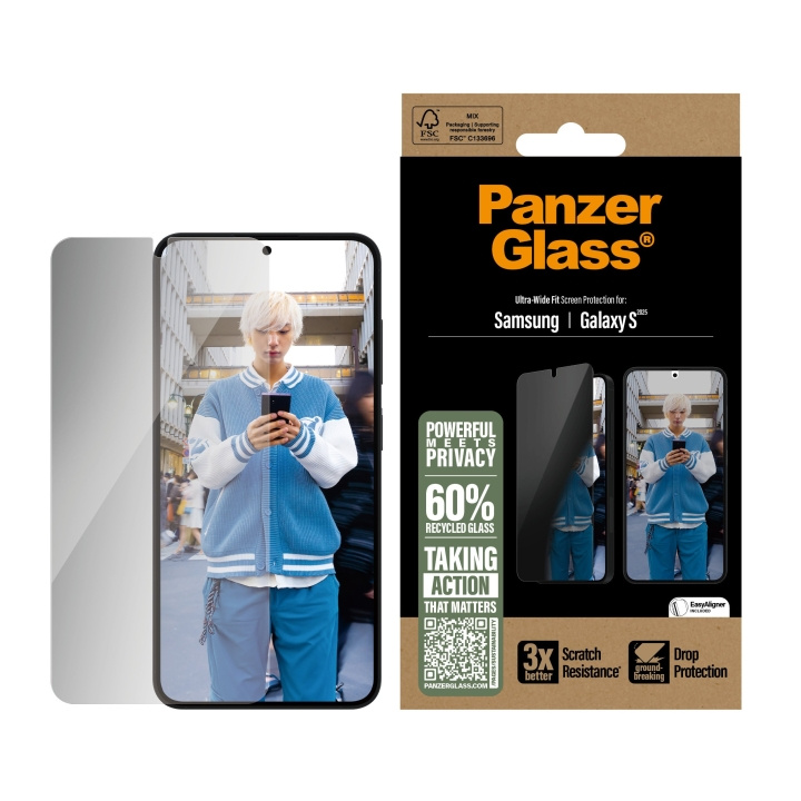 Panzer Glass - Privacy Screen Protector Galaxy S25, UWF in the group SMARTPHONE & TABLETS / Phone cases / Samsung at TP E-commerce Nordic AB (D20502)