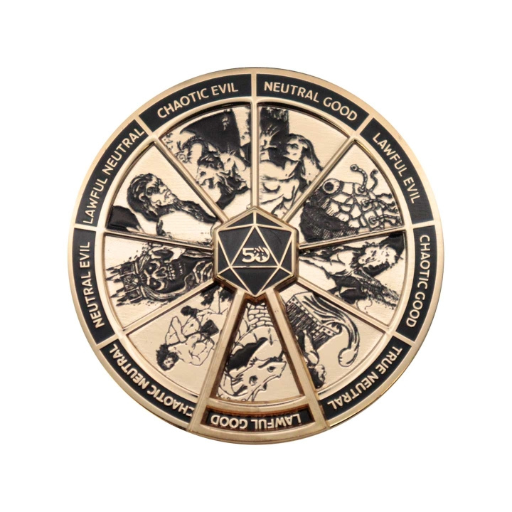 Dungeons & Dragons 24k Gold Plated Alignment Spinner Pin Badge in the group Sport, leisure & Hobby / Fun stuff / Collector\'s items at TP E-commerce Nordic AB (D20544)