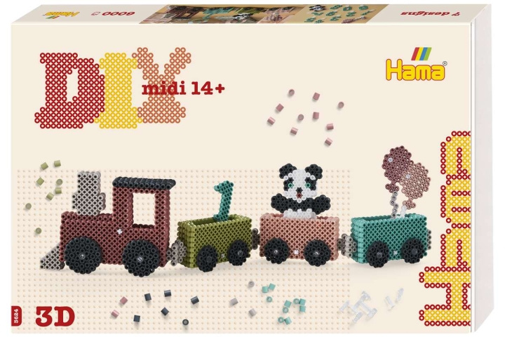 Hama Art Midi 3D Birthday Train - (383624) in the group TOYS, KIDS & BABY PRODUCTS / Toys / Toy cars at TP E-commerce Nordic AB (D20553)