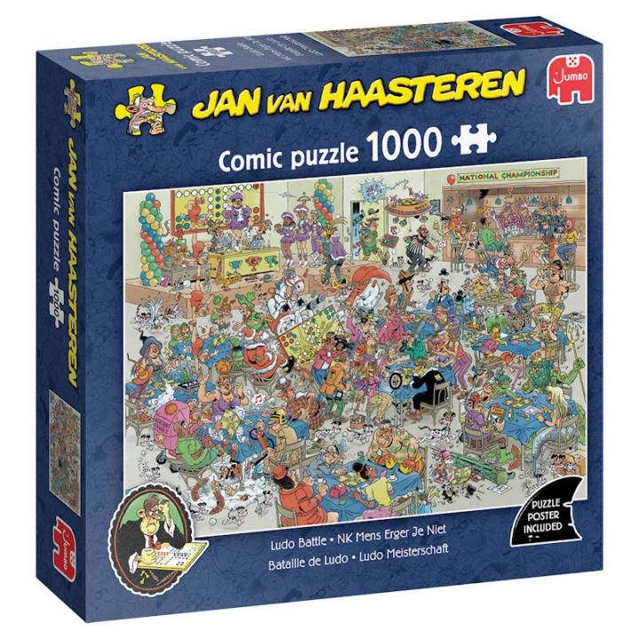 Jan van Haasteren Ludo Battle (1000 pieces) (1110100482) in the group Sport, leisure & Hobby / Hobby / Puzzle at TP E-commerce Nordic AB (D20577)