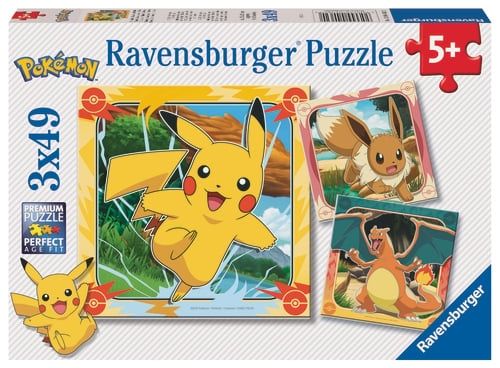 Ravensburger Pokémon 3x49p - (12004062) in the group TOYS, KIDS & BABY PRODUCTS / Toys / Kids puzzle at TP E-commerce Nordic AB (D20587)