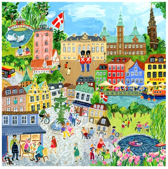 eeBoo Puzzle - Copenhagen, 1000 pc (EPZTCOP) in the group Sport, leisure & Hobby / Hobby / Puzzle at TP E-commerce Nordic AB (D20588)