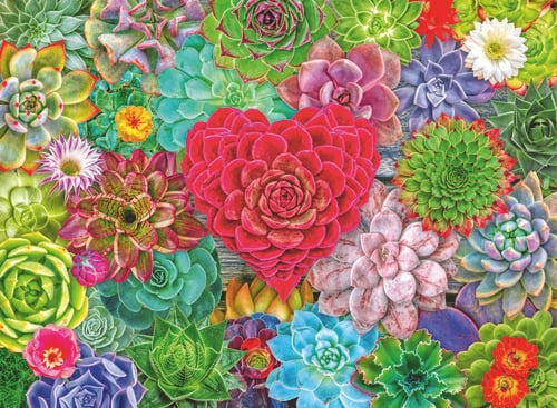 Ravensburger Succulent Love - 500p (12001469) in the group Sport, leisure & Hobby / Hobby / Puzzle at TP E-commerce Nordic AB (D20638)