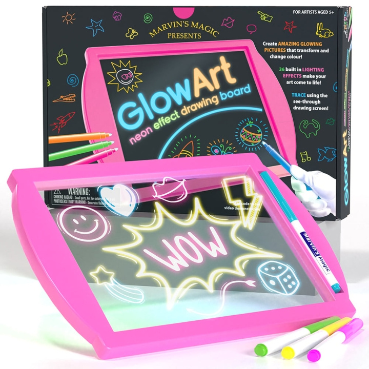 Marvin\'s Magic Marvins Magic - Glow Art - Pink - (MMG009P) in the group TOYS, KIDS & BABY PRODUCTS / Toys / Crafts at TP E-commerce Nordic AB (D20642)