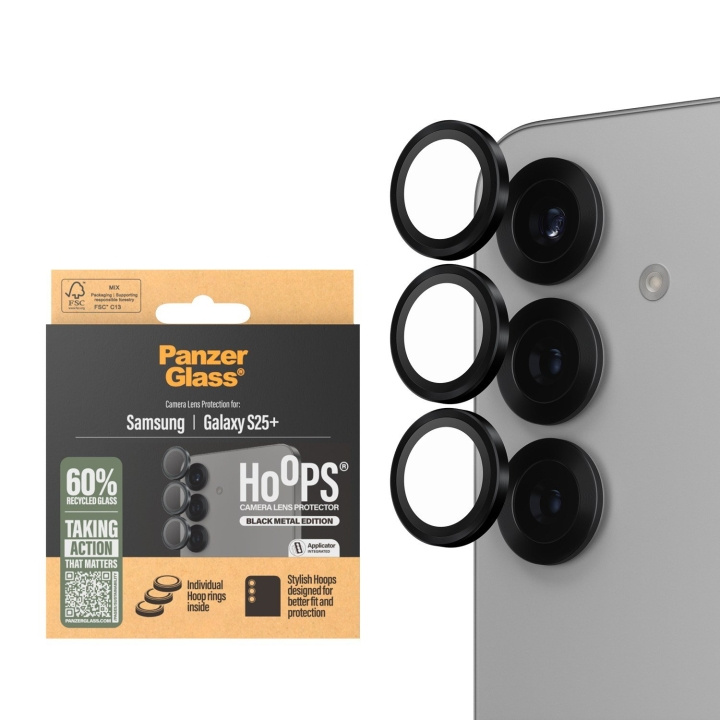PanzerGlass Hoops Lens Protector Galaxy S25 Plus, black in the group SMARTPHONE & TABLETS / Phone cases / Samsung at TP E-commerce Nordic AB (D20643)