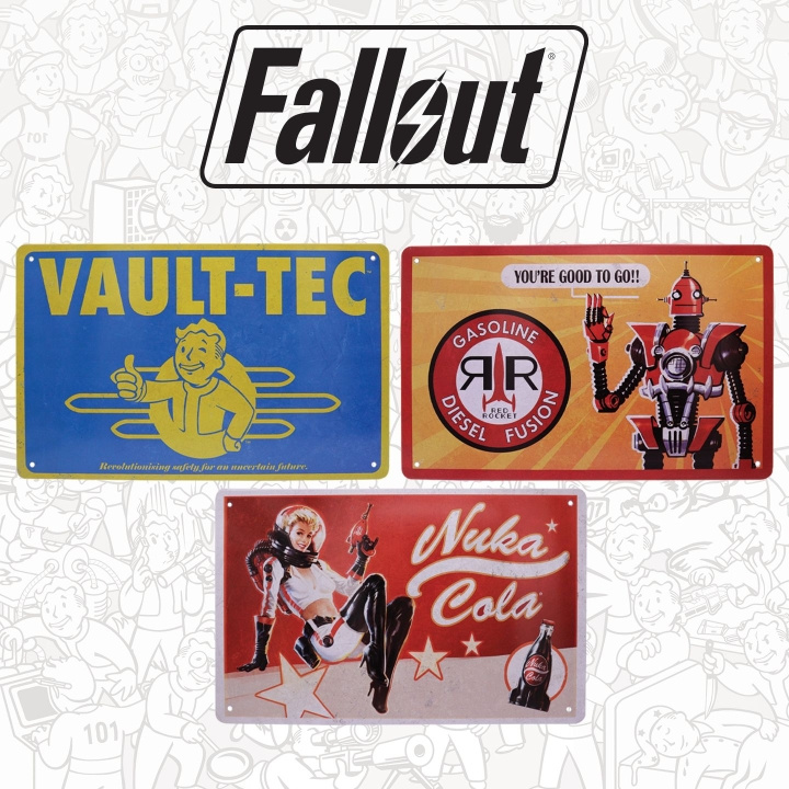 Fanatik Fallout Tin Sign Set in the group Sport, leisure & Hobby / Fun stuff / Collector\'s items at TP E-commerce Nordic AB (D20682)