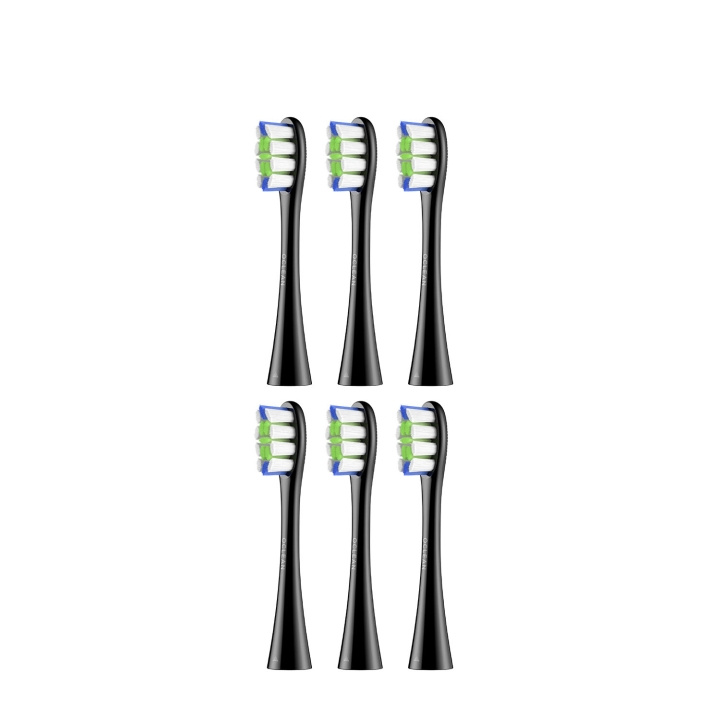 Oclean Brush Head Professional Clean 6 Pack Black in the group BEAUTY & HEALTH / Oral care / Accessories for electric toothbrushes at TP E-commerce Nordic AB (D20878)