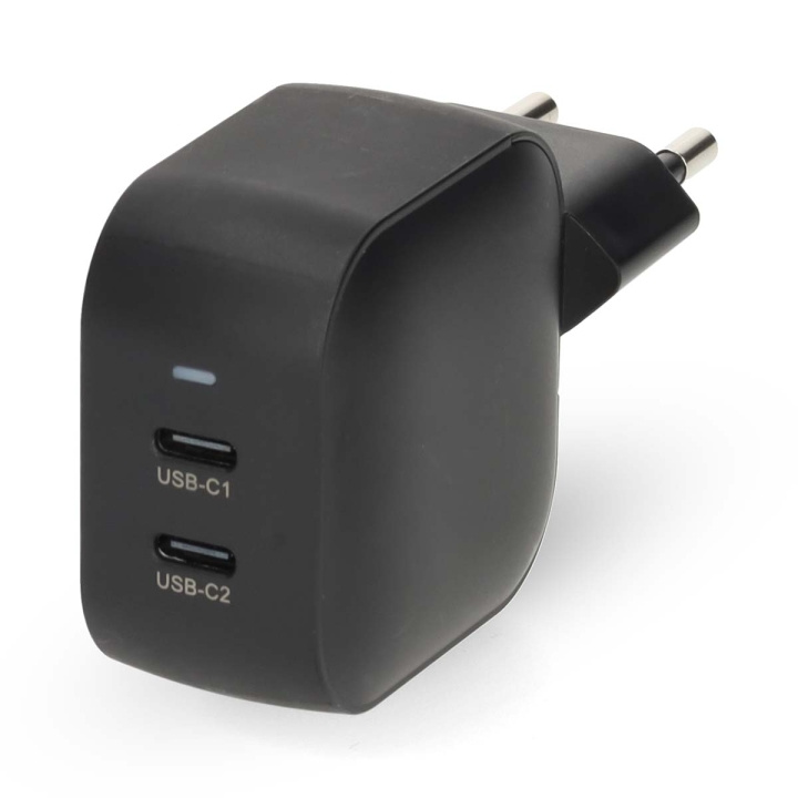 Nedis Wall Charger | PD3.0 | Quick charge feature | 1.75 / 2.33 / 2.92 / 3.0 A | Number of outputs: 2 | 2x USB-C™ | Automatic Voltage Selection | Black in the group SMARTPHONE & TABLETS / Chargers & Cables / Wall charger / Wall charger USB-C at TP E-commerce Nordic AB (D20947)