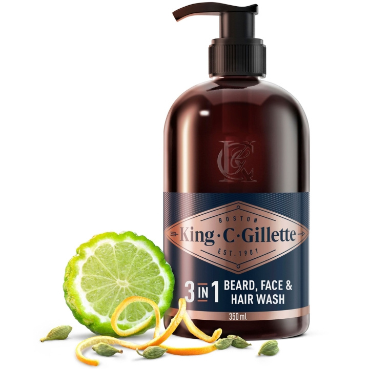 King C. Gillette 3in1 Beard, Face & Hair Wash in the group BEAUTY & HEALTH / Skin care / Body health / Bath & Shower gels at TP E-commerce Nordic AB (D20988)