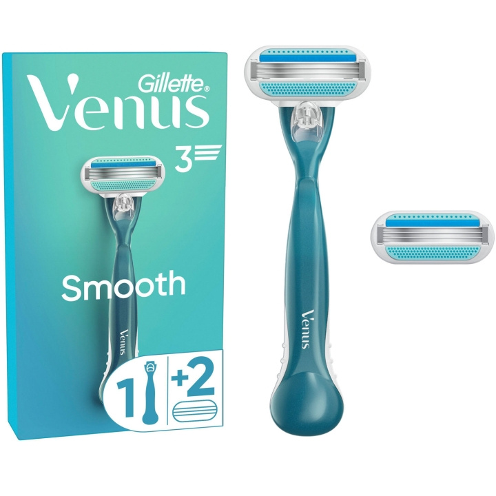 Gillette Rakhyvel Smooth + 2st rakblad in the group BEAUTY & HEALTH / Hair & Styling / Shaving & Trimming / Razors & Accessories at TP E-commerce Nordic AB (D21001)