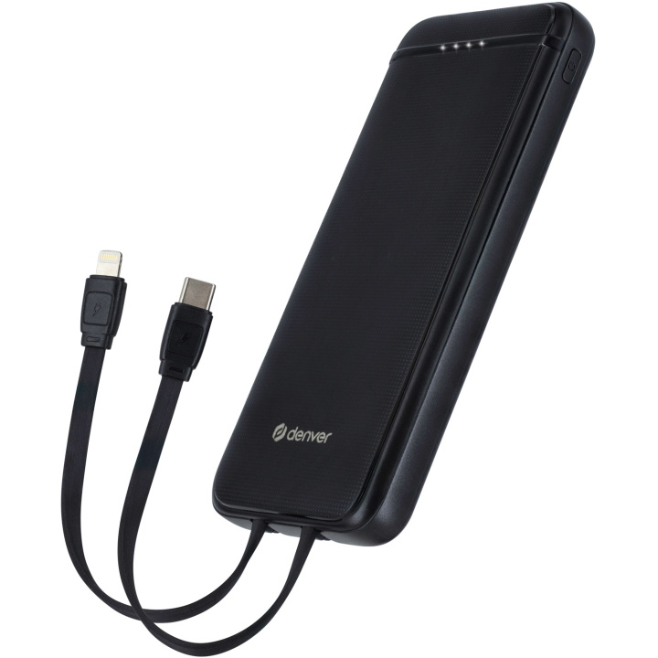 Denver PowerBank 10.000 mAh 18W Svart in the group SMARTPHONE & TABLETS / Chargers & Cables / Powerbanks at TP E-commerce Nordic AB (D21012)