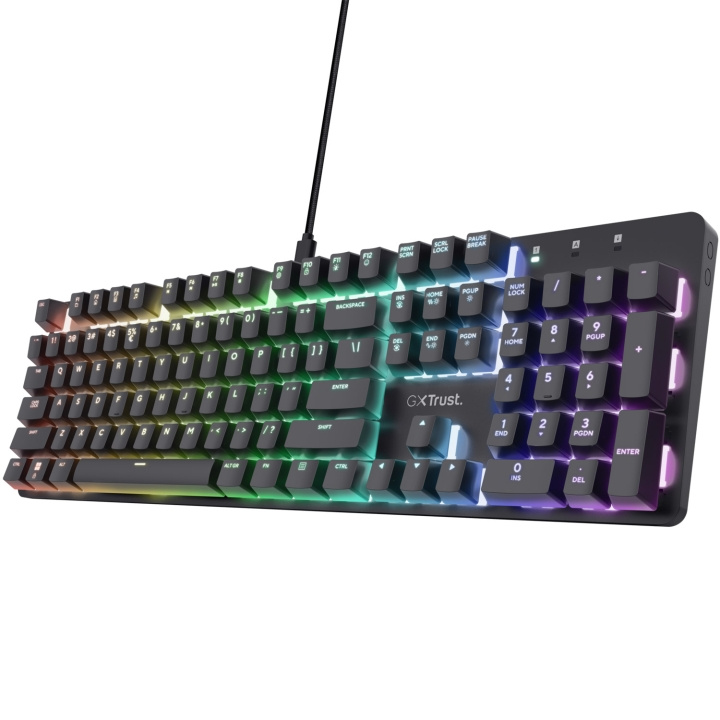 Trust GXT 871 Zora Mekaniskt gamingtangentbord Nordisk layout in the group COMPUTERS & PERIPHERALS / GAMING / Keyboards at TP E-commerce Nordic AB (D21059)