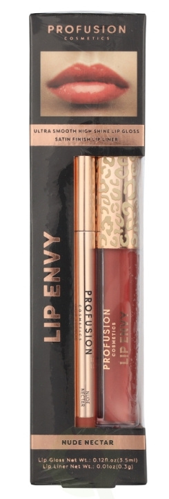 Profusion Cosmetics Profusion Lip Envy Gloss and Lip Liner Duo Set 3.8 ml Nude Nectar - Lip Gloss 3,5ml/Lip Liner 0,3g in the group BEAUTY & HEALTH / Makeup / Lips / Lipp gloss at TP E-commerce Nordic AB (D21240)