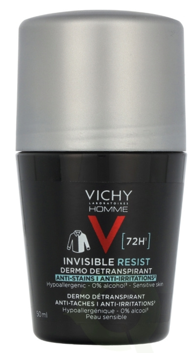 Vichy Homme Invisible Resist 72H Deo Roll-On 50 ml in the group BEAUTY & HEALTH / Fragrance & Perfume / Deodorants / Deodorant for women at TP E-commerce Nordic AB (D21318)