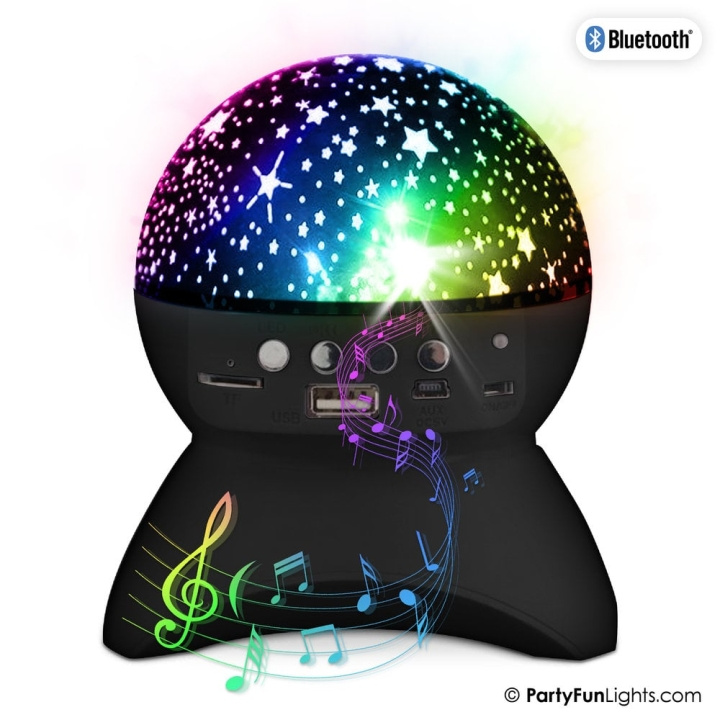 Party Fun Lights Starry Sky Bluetooth Speaker - Black (605605) in the group HOME ELECTRONICS / Audio & Picture / Speakers & accessories / Bluetooth Speakers at TP E-commerce Nordic AB (D21435)