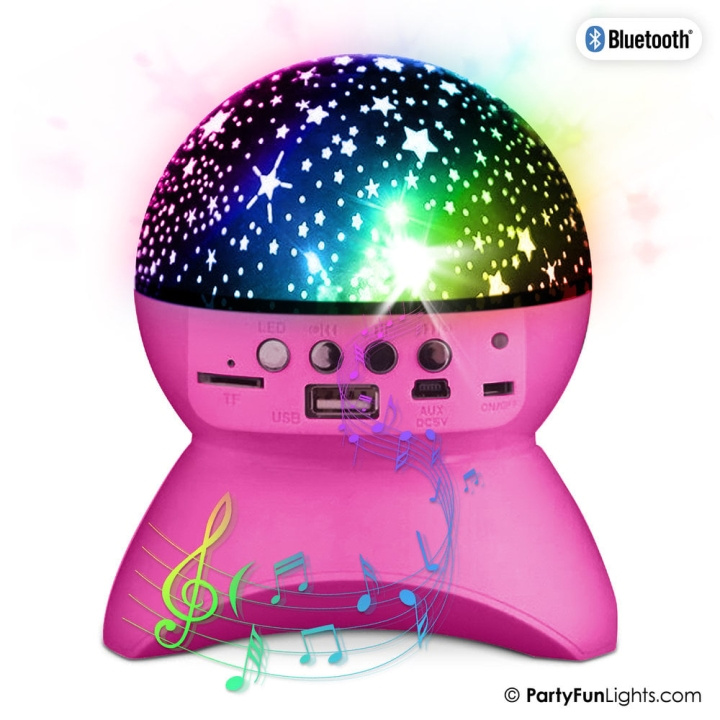 Party Fun Lights Starry Sky Bluetooth Speaker - Pink (605606) in the group HOME ELECTRONICS / Audio & Picture / Speakers & accessories / Bluetooth Speakers at TP E-commerce Nordic AB (D21436)