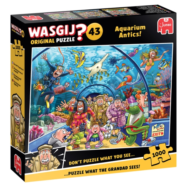 Wasgij Original 43: Aquarium Antics (1000 pieces) in the group Sport, leisure & Hobby / Hobby / Puzzle at TP E-commerce Nordic AB (D21441)