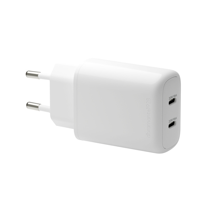 dbramante1928 Re-charge Pro - EU Wall Charger 2x USB-C 20W - White in the group SMARTPHONE & TABLETS / Chargers & Cables / Wall charger / Wall charger USB-C at TP E-commerce Nordic AB (D21475)