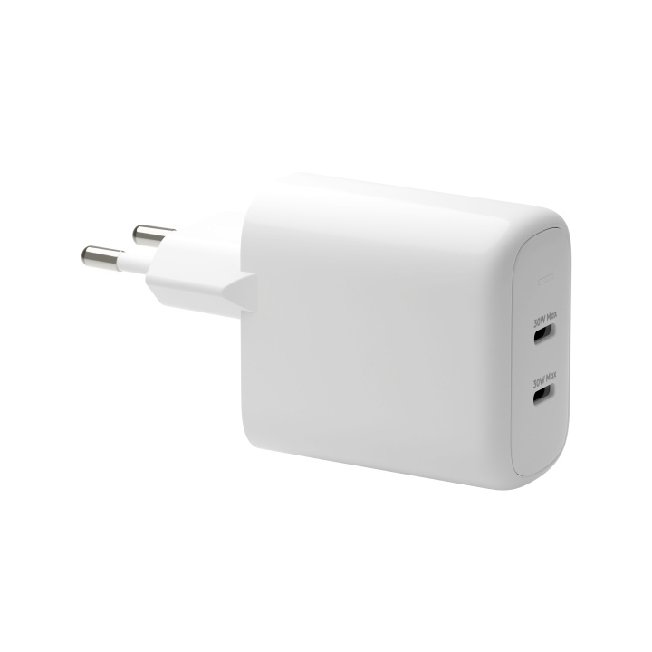 dbramante1928 Re-charge Pro - EU Wall Charger - 2x USB-C 30W - White in the group SMARTPHONE & TABLETS / Chargers & Cables / Wall charger / Wall charger USB-C at TP E-commerce Nordic AB (D21476)