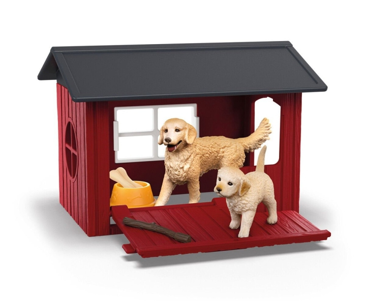 Schleich Dog kennel with 2 golden retrievers - (42722) in the group TOYS, KIDS & BABY PRODUCTS / Toys / Play set at TP E-commerce Nordic AB (D21499)