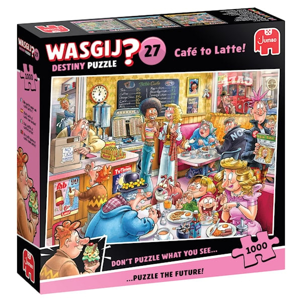 Wasgij Destiny 27: Cafe to Latte! (1000 pieces) (1110100596) in the group Sport, leisure & Hobby / Hobby / Puzzle at TP E-commerce Nordic AB (D21505)