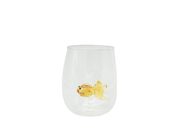 Winkee Drinking Glasses - Handmade Glasses Goldfish in the group HOME, HOUSEHOLD & GARDEN / Kitchen utensils / Other kitchen tools at TP E-commerce Nordic AB (D21532)