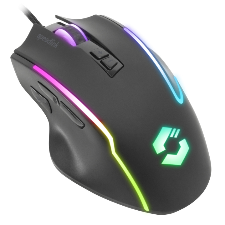 Speedlink DECUS NX RGB Gaming Mouse, rubber-black in the group COMPUTERS & PERIPHERALS / GAMING / Mice at TP E-commerce Nordic AB (D21538)