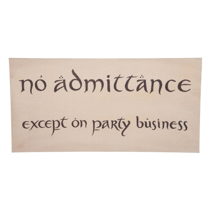Weta Workshop The Hobbit - No Admittance Sign Poster in the group Sport, leisure & Hobby / Fun stuff / Collector\'s items at TP E-commerce Nordic AB (D21540)